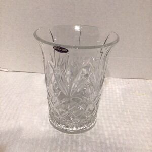 DePlomb Lead Crystal Vase 7.5" Diamonds Star Rivets USA